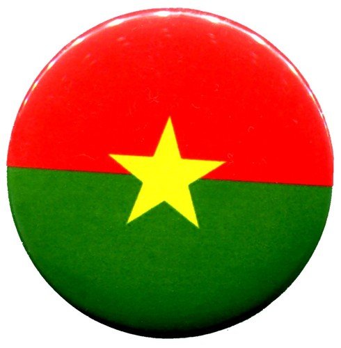 Burkina Faso Flag Burkinabe Pin Pinback Badge Button Made From Thailand Default Title