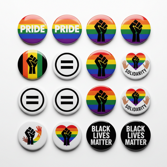 16 Pcs Pride Black Lives Matter Pinback 1.25-inch