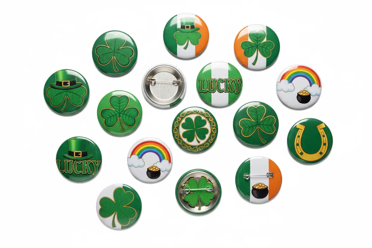 16 Pcs Saint Patrick's Day Pinback 1.25-inch - My Pinbacks