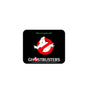 Black Ghostbusters mouse pad with white ghost and red swirl logo