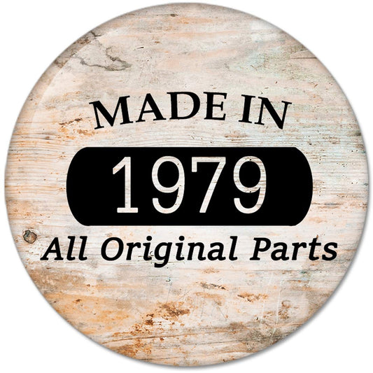 40th Birthday Gifts Made IN 1979 All Original Parts Pinback Button Badges (58mm), NEW