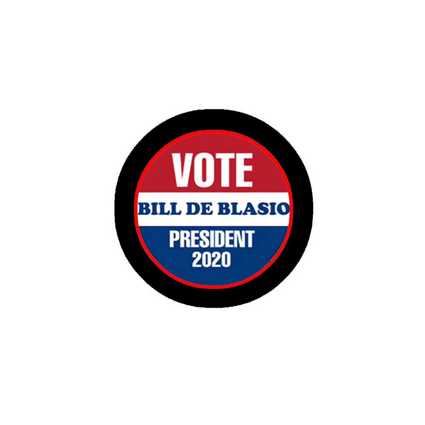 Bill de Blasio for President 2020 Pinback Badge 2.25" for Jackets, Backpacks, Pic