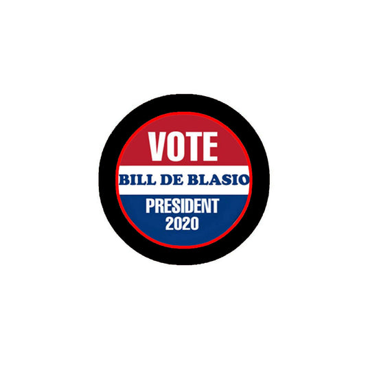 Bill de Blasio for President 2020 Pinback Badge 2.25" for Jackets, Backpacks, Pic