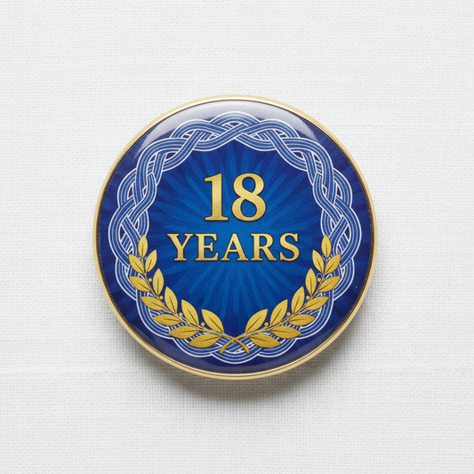 18 Year Certificate Pinback 2.25-inch