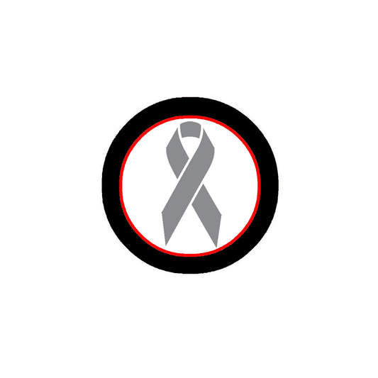 10 Pcs Gray Ribbon Pinback Badge 1.25" Diabetes/Brain Cancer/Asthma/Parkinson's
