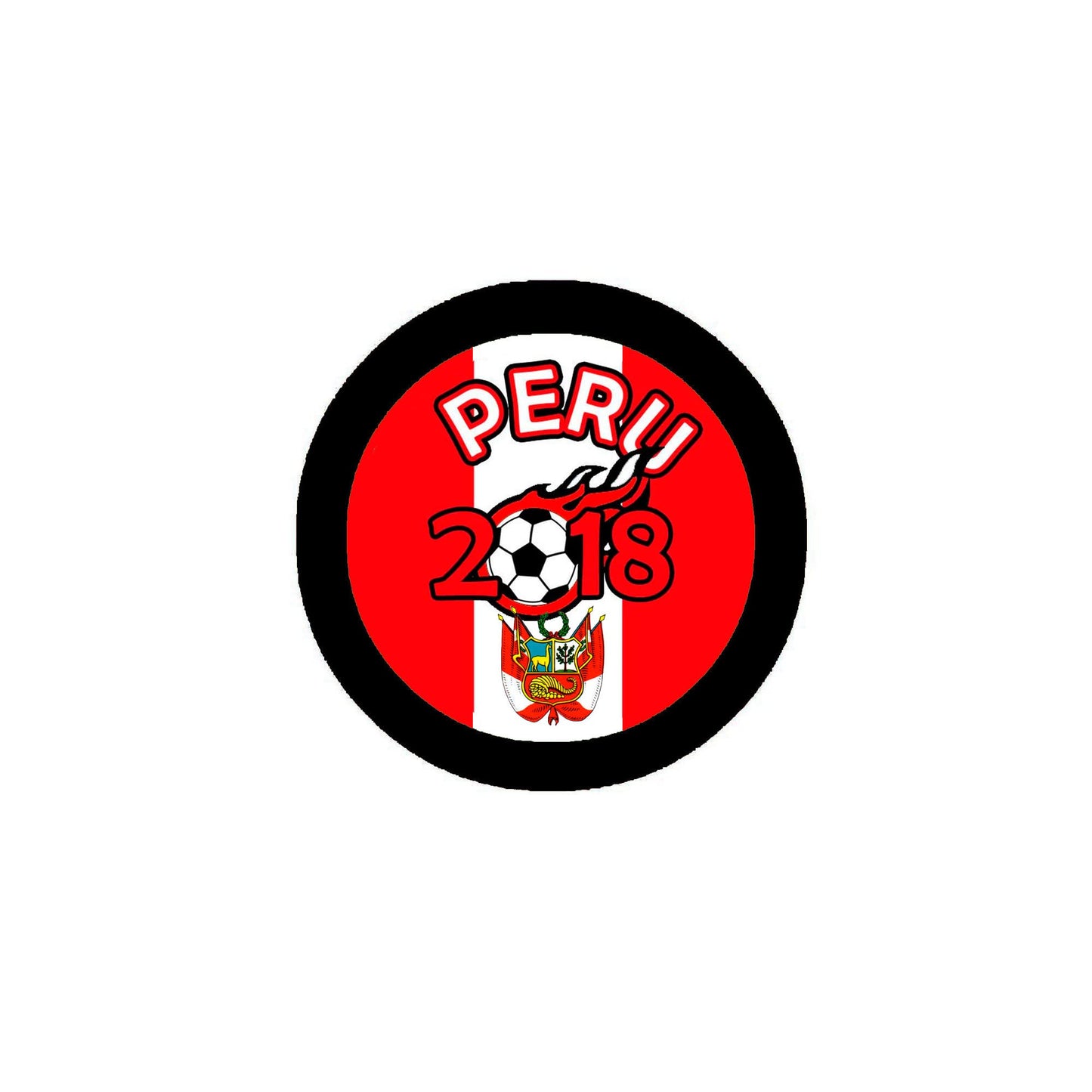 Peru Football Soccer 2.25-inch Pinback 2018 Default Title