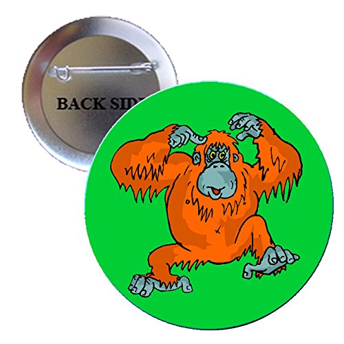 Orangutan Halloween Party Pinback Button Brooch 1.25-inch Default Title