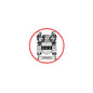 3-inch circular crest arms magnet with red border and black ATKINSON shield