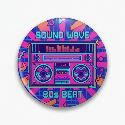 1980's Stereo Pinback 2.25-inch