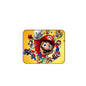 Rectangular mouse pad with rounded corners, yellow Mario character graphic