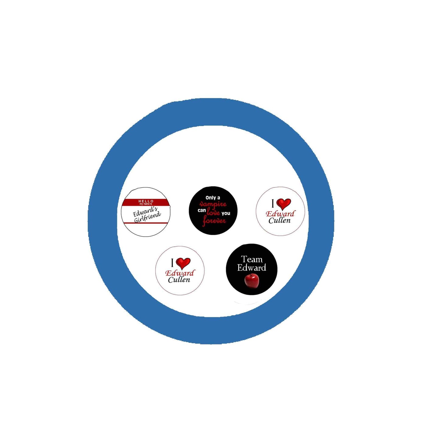 Edward Cullen AGV1 1.25" Pinback for Jackets, Backpacks, etc. ~ 4 Pcs Nurses