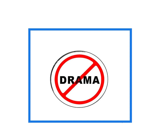 No Drama Button Pinback Button Pin 2.25-inch White Default Title