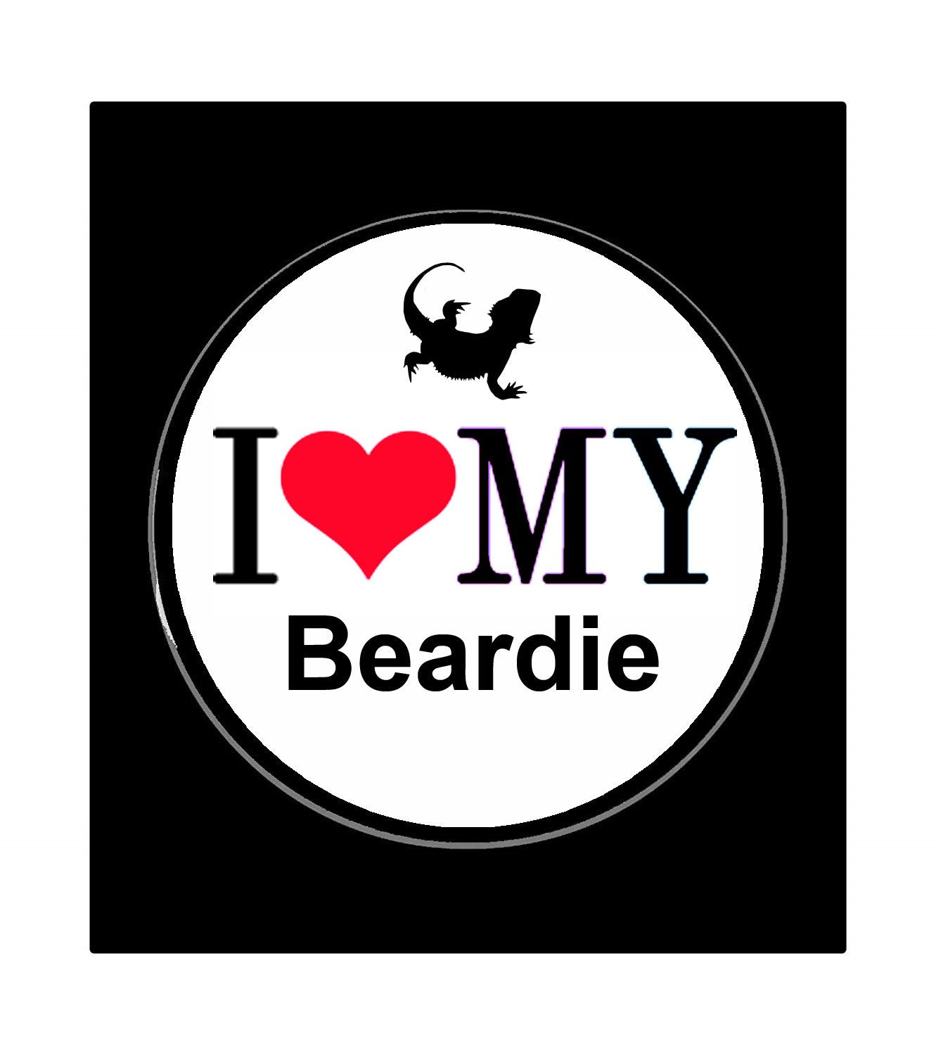 I Love my Beardie Pin-back Badge 2.25-inch Default Title