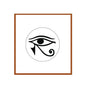 Eye of Horus symbol retractable reel with black-and-white eye icon