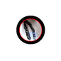 Zebra print lanyard keychain holder with black strap and white stripes