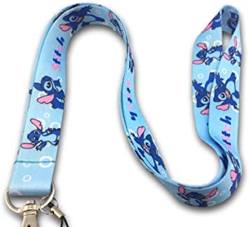 Stitches and lilo Lanyard keychain Charm ID Holder