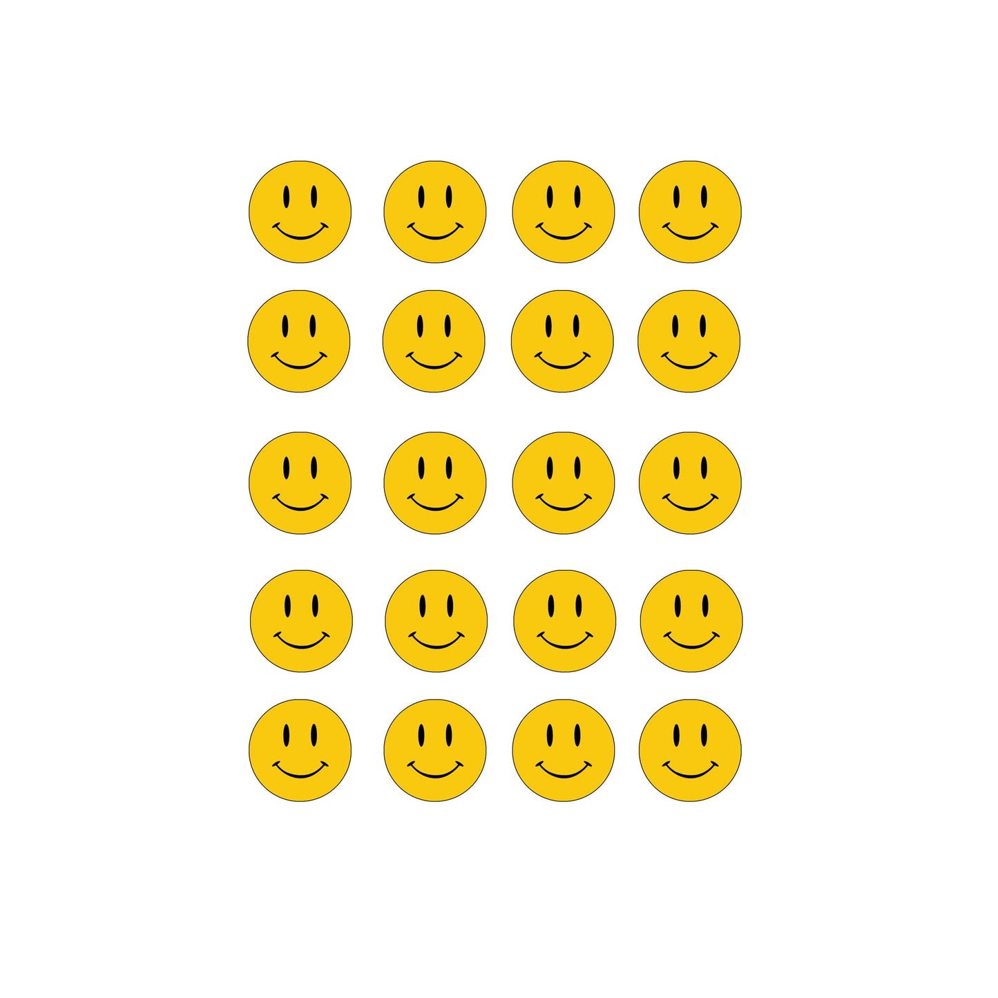 25 Pcs Smile Smiley Faces 1.25" Pinback for Jackets, Backpacks, etc. Badge smiling cute