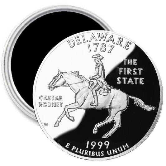 Delaware State Quarter Mint Image Magnet 2.25"