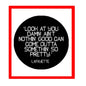 1.25-inch black pinback button with white quote text and 'Lafayette'