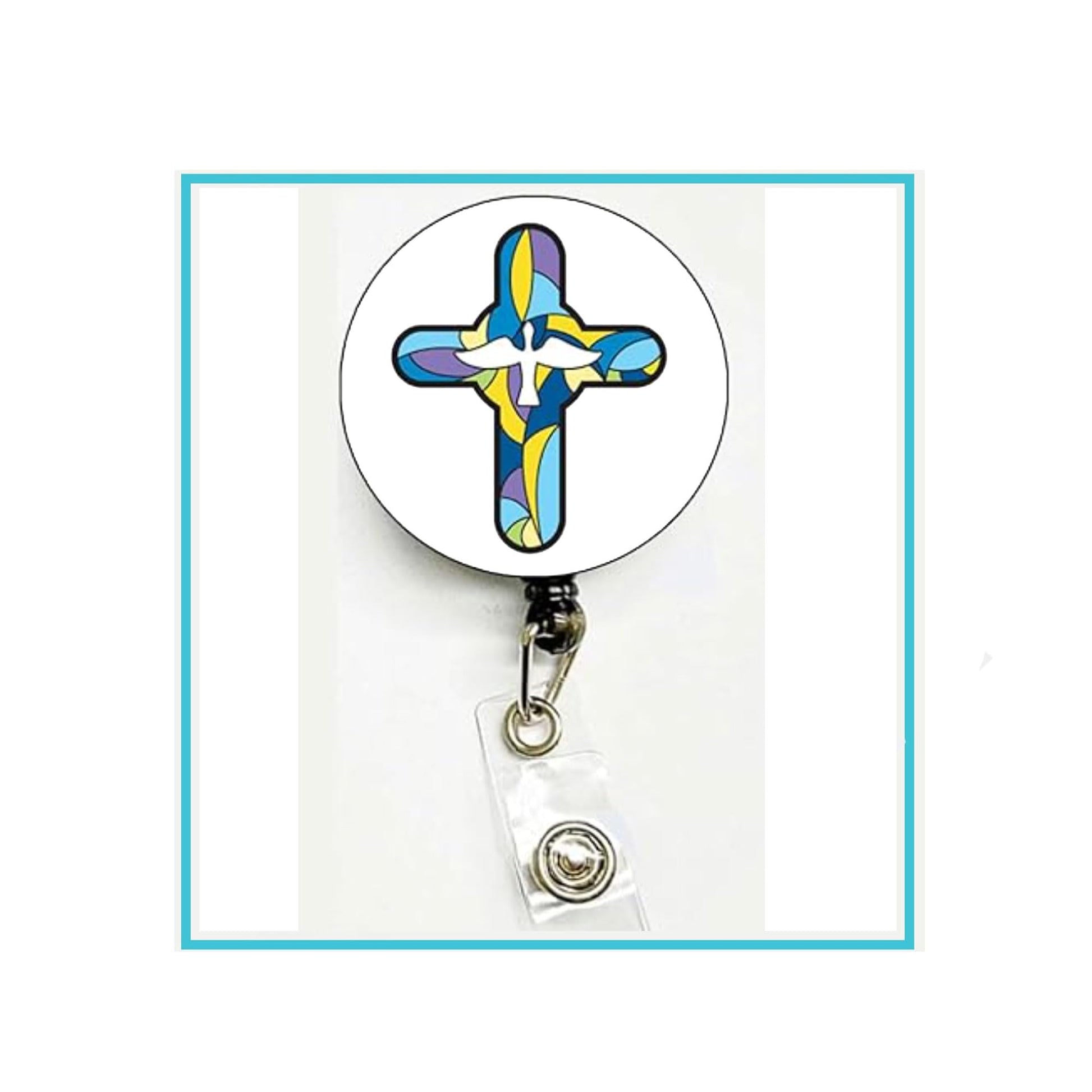Cross Symbol Badge Reels Cute Felt Retractable Badge Reels 1.45-inch Default Title