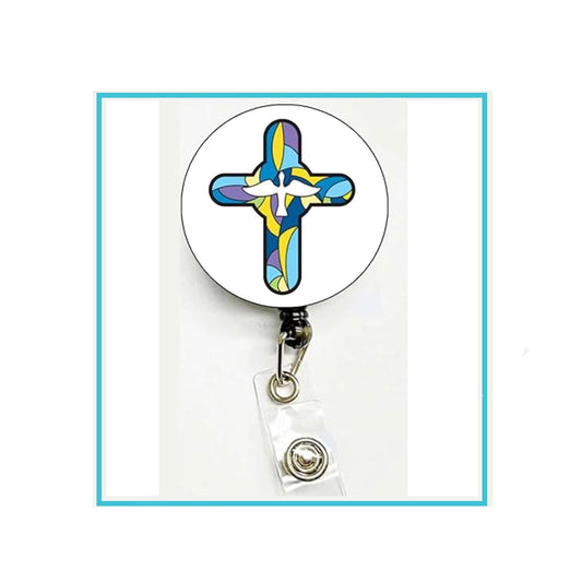 Cross Symbol Badge Reels Cute Felt Retractable Badge Reels 1.45-inch Default Title