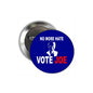 Round pinback button, blue 'NO MORE HATE' and 'VOTE JOE' text with portrait