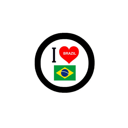 I Love Brazil Pinback 2.25-inch . Sport Default Title