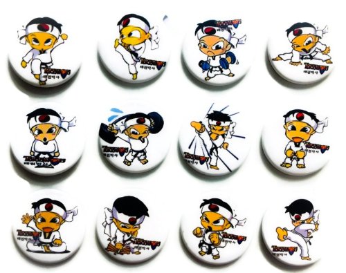TKD Taekwondo (2) Awesome Quality Lot 12 New Pins Pinback Button Badge 1.25 Inch