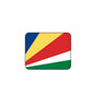 Seychelles flag mousepad with rounded square design, blue yellow red and white stripes