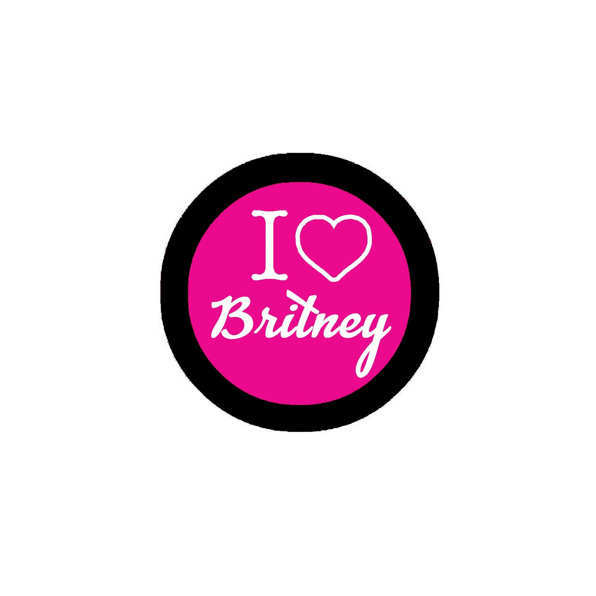 I Love Britney 2.25-inch Pinback Badge Default Title