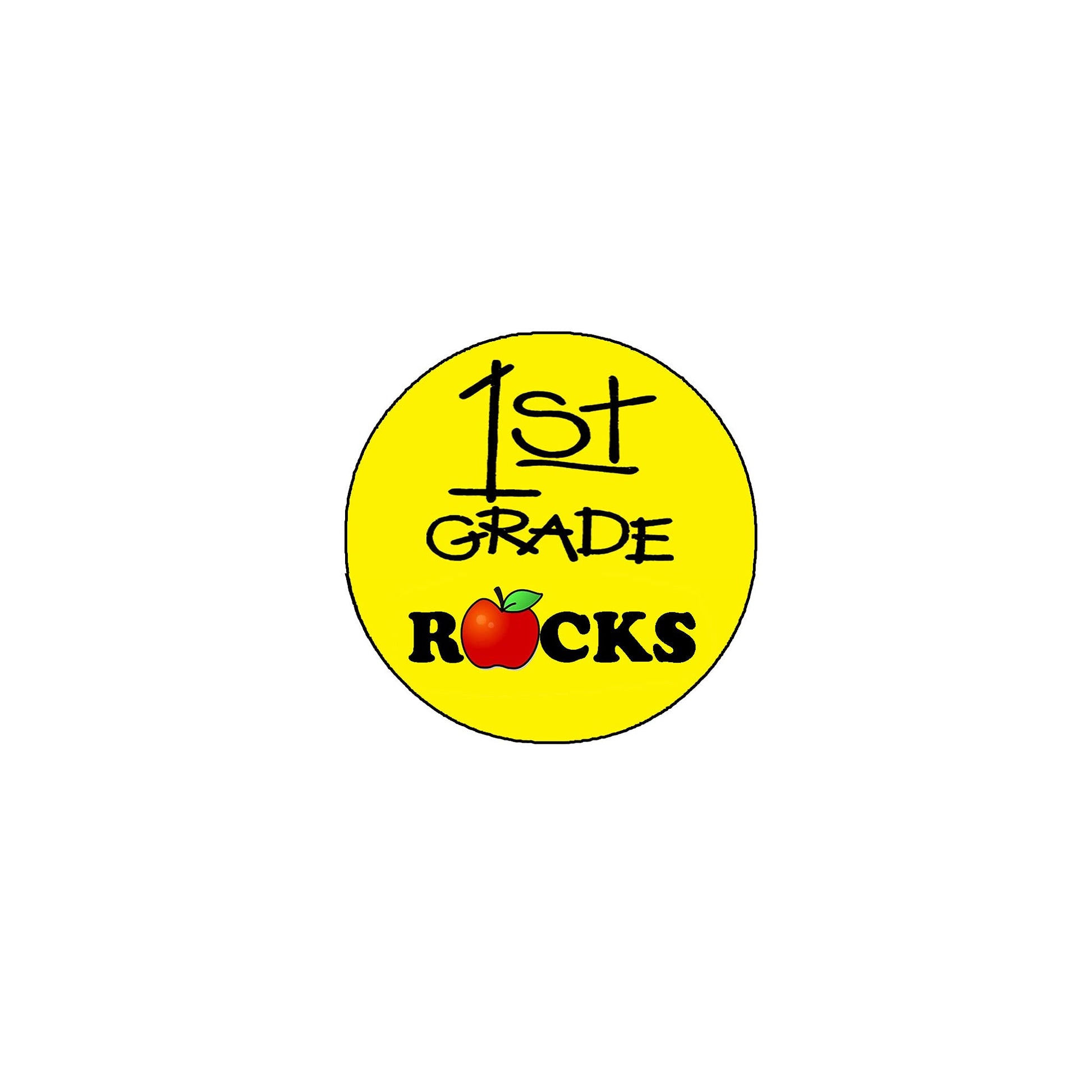 1st Grade Rocks 2.25-inch Pinback Badge First Grade School Default Title