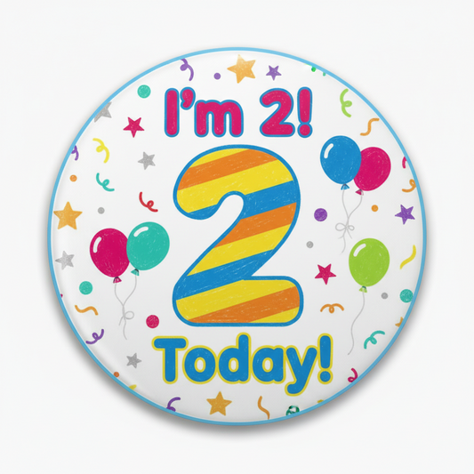 2 Year Old Birthday 2.25-inch Pinback