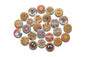 Flower power peace pinback buttons set of round 1.25-inch badges with peace signs