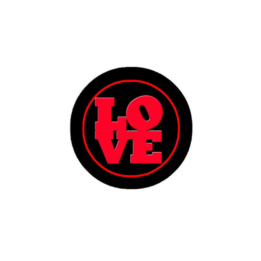 Love Pinback 2.25-inch Red Black Default Title