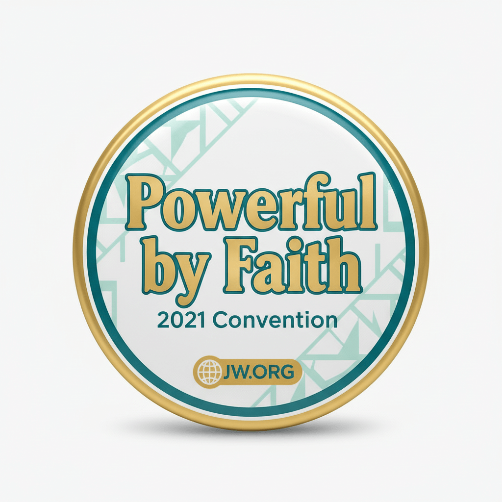 2021 Powerful by Faith Convention Pinback 2.25-inch JW.ORG - My Pinbacks