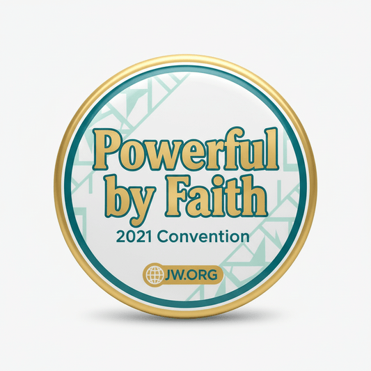 2021 Powerful by Faith Convention Pinback 2.25-inch JW.ORG - My Pinbacks