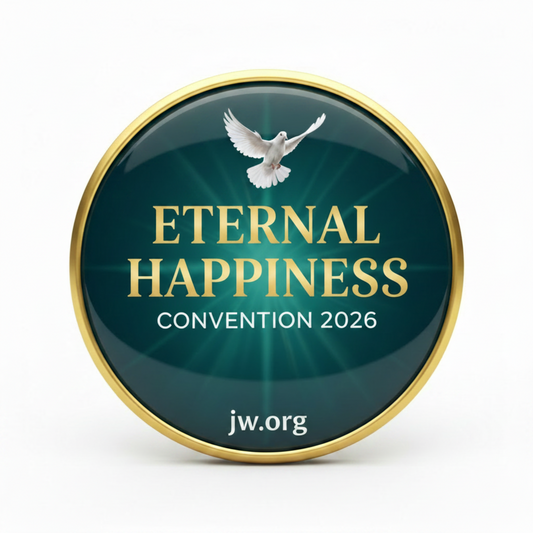 12 Pcs Eternal Happiness jw-org Pinback 1.25-inch