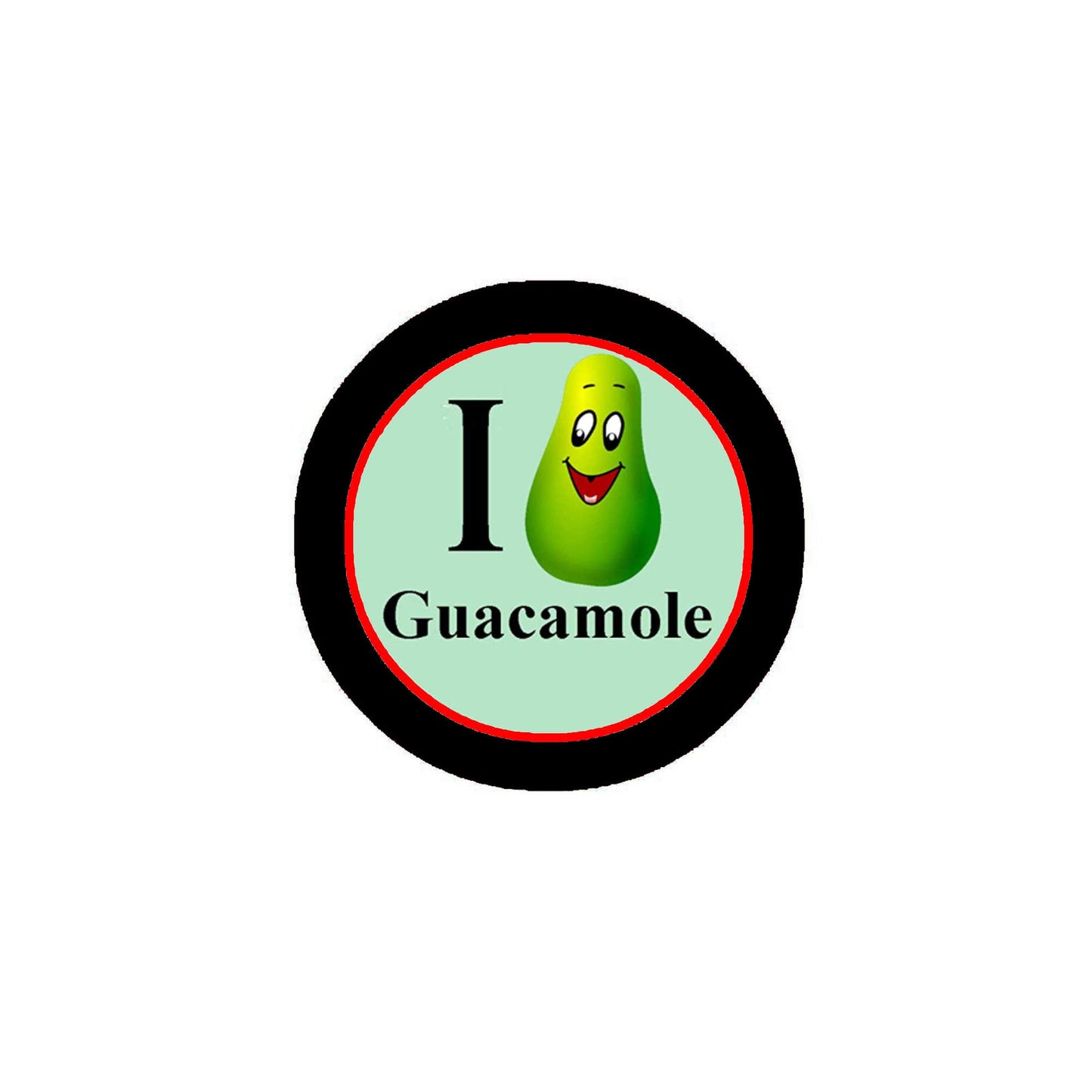 I Love Guacamole Pinback Badge 2.25-inch Funny Food Default Title
