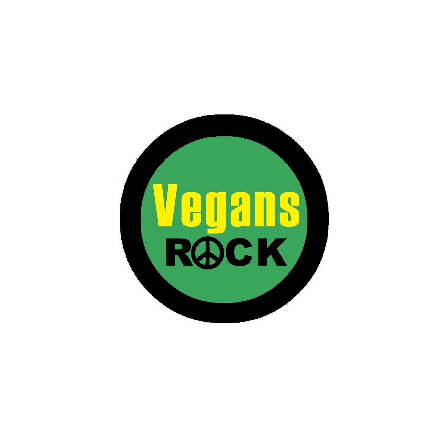 Vegans ROCK Badge Pinback 2.25-inch Default Title