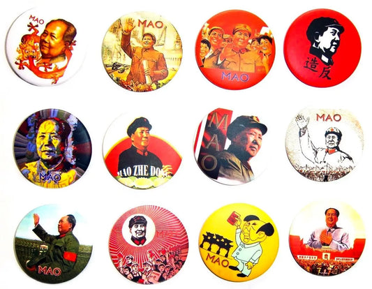 MAO TSE TUNG Awesome Quality Lot 12 New Pins Pinback Buttons Badge 1.25 Inch Default Title