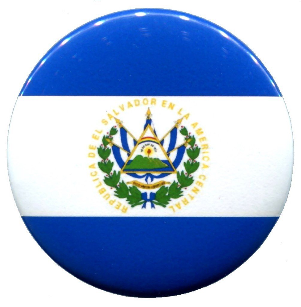 El Salvador Flag Salvadoran Pinback 2.25-inch Default Title