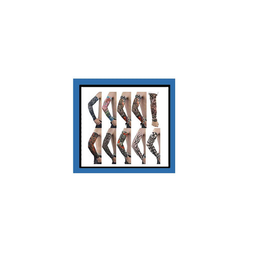 12 Pcs Set Assorted Styles and Colors Art Print Arm Sleeve Tattoos