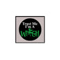 Witch pinback badge: 'Trust Me I'm a Witch' text on black circle with green accents.