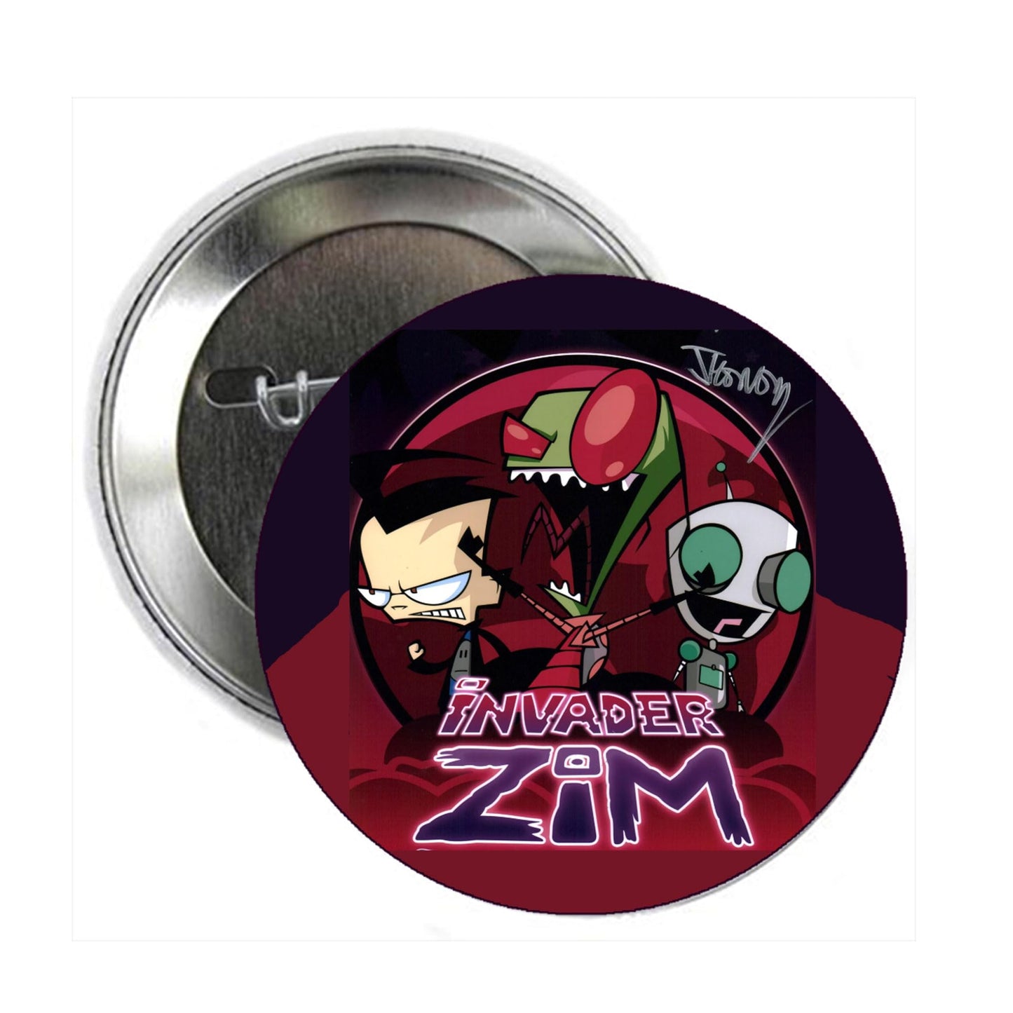 Zim Lanyard Keychain Holder Pink Invader Purple Love Gir