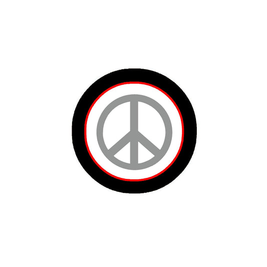 10 Pcs Hippie Grey Peace Sign 1.25" Pinback or Jackets, Backpacks, etc.