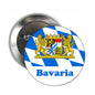 Bavaria flag enamel pinback brooch with lion crest and Bavaria wordmark