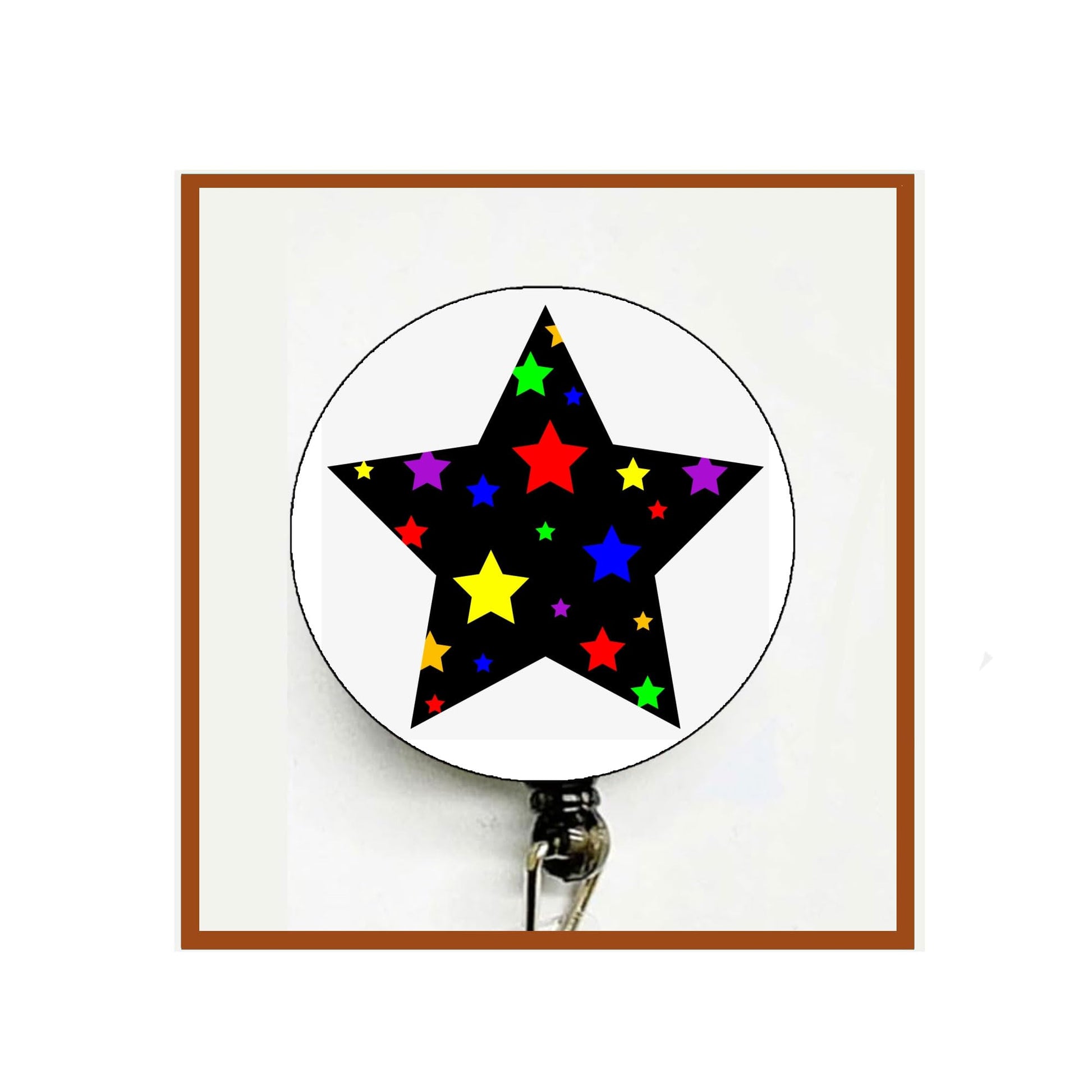 Star Symbol Badge Reels Cute Felt Retractable Badge Reels 1.45-inch Default Title