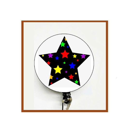 Star Symbol Badge Reels Cute Felt Retractable Badge Reels 1.45-inch Default Title