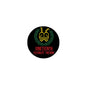 Juneteenth celebrate freedom pinback button with hand and wreath graphic, black background