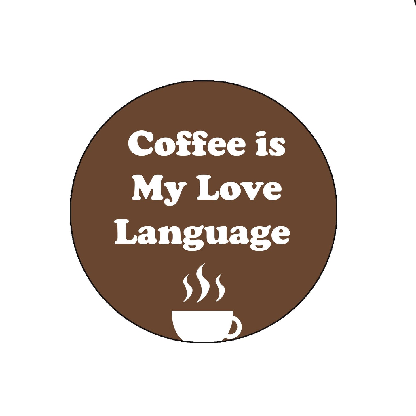 Coffee is My Love Language Badge Reels Cute Felt Retractable Badge Reels Themed Badge Holders Gift for Nurses Doctors ID Badges Name Cards Lanyards Holidays 1.45"